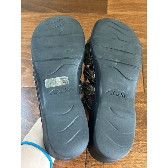 Clarks Bendables Womens Metalli Silver Open Toe Wedge Size 8.5 M - Picture 8 of 8